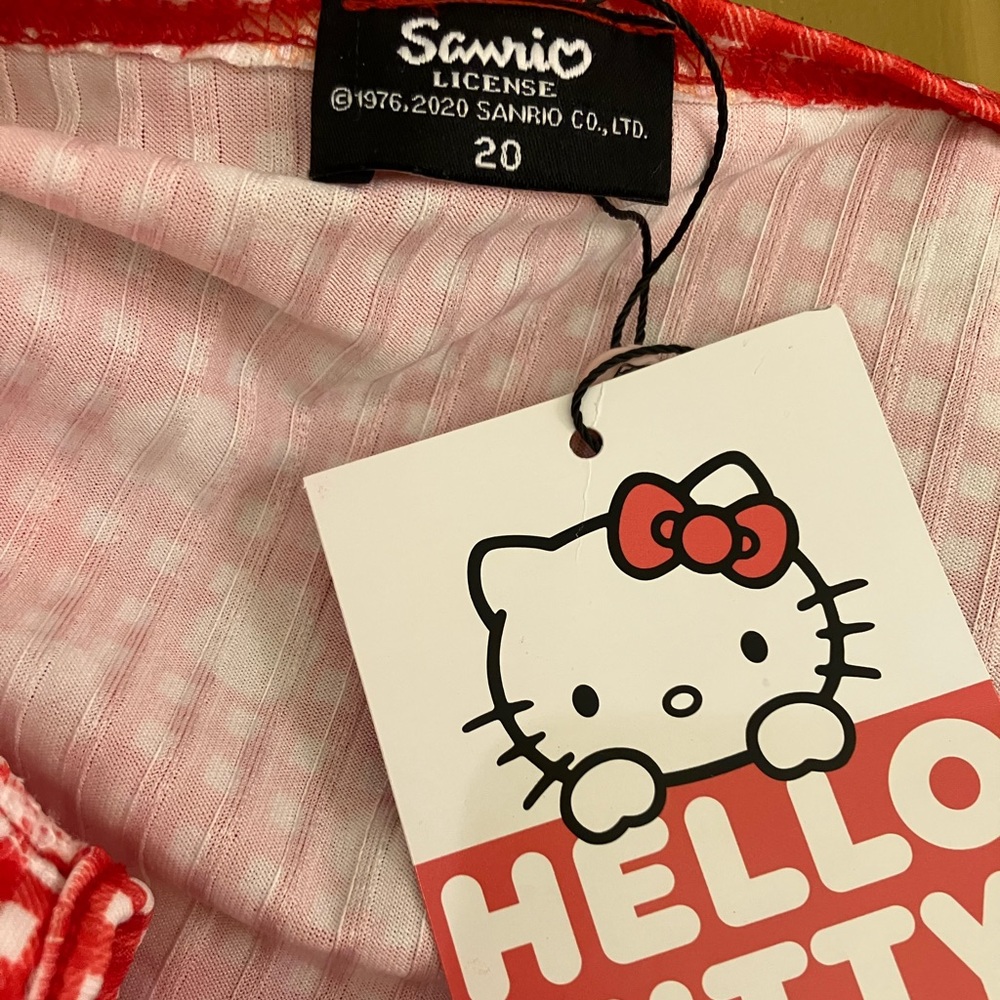 NGO new girl order hello kitty gingham milk maid top off shoulder cute 16 18 1X - Picture 6 of 6